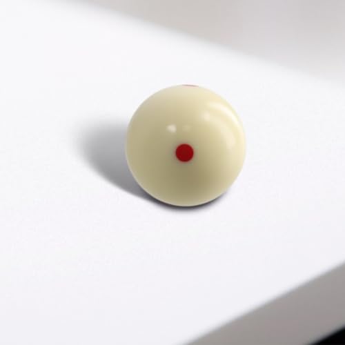 Pool Billiard Training Cue Ball 57.2mm 2.25in Red 6 Dot Measles Spot for Practice and Skill Improvement with Smooth Resin Material and Bright Gloss Roundness Standard