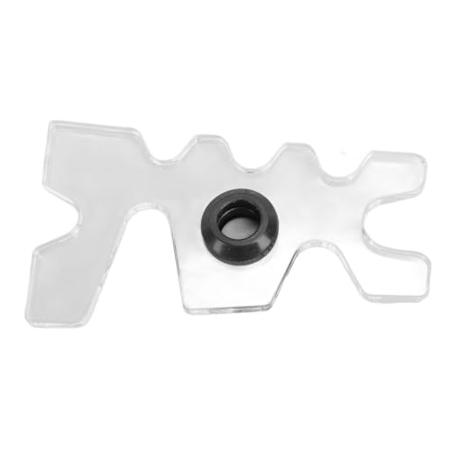 Clear Acrylic Billiard Bridge Head with Rubber Gasket - 7-Position Antler Design Pool Cue Holder for Professional & Home Use, Universal Fit
