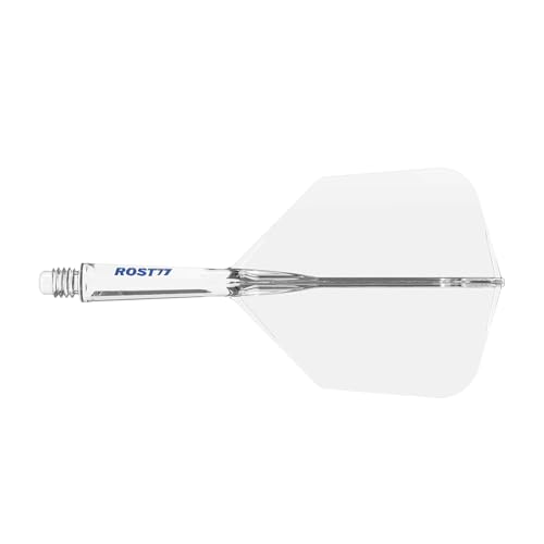 CUESOUL ROST 77 Integrated Dart Shaft and Flight Big Wing Shape,Set of 3 - color: Ice with Blue Logo, size: S-23mm