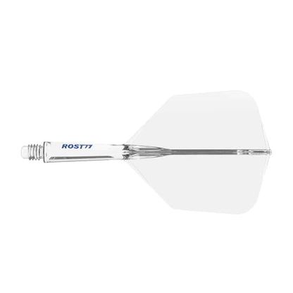 CUESOUL ROST 77 Integrated Dart Shaft and Flight Big Wing Shape,Set of 3 - color: Ice with Blue Logo, size: S-23mm