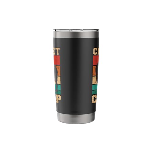 Croquet Champ Retro Funny Lawn Game Player Quote Stainless Steel Insulated Tumbler - color: Black