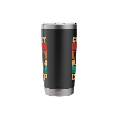 Croquet Champ Retro Funny Lawn Game Player Quote Stainless Steel Insulated Tumbler - color: Black