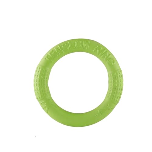 A Pcs Dog Ring Thing Sturdy Chewing Flying Floating Training Tools Fetch Small Medium Large Dogs Throwing Catching Flying(Green) - color: Green