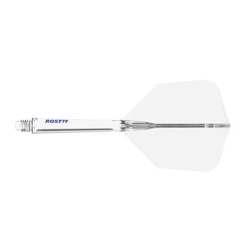 CUESOUL ROST 77 Integrated Dart Shaft and Flight Big Wing Shape,Set of 3 - color: Ice with Blue Logo, size: L-33mm