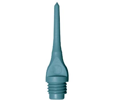 Mueller 1/4" Thread Plastic Keypoint Dart Tips – Bag/100-15 Color Variations - color: Pacific Blue