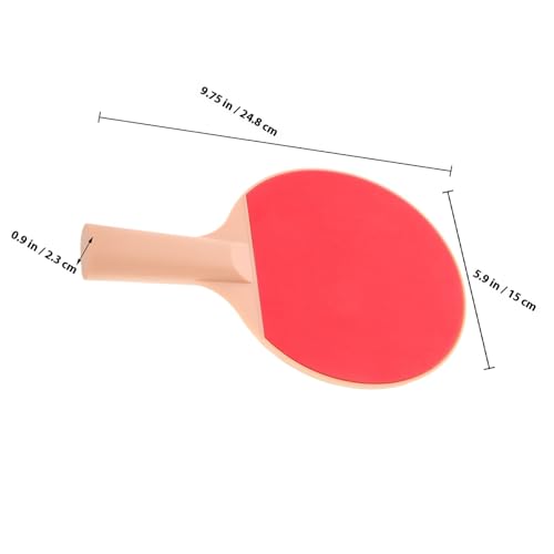 Healeved Table Tennis Set Plastic Paddles and Elastic Yellow Balls, Outdoor Table Tennis Racket Kit Long Handle, 2pcs Ping Pong Equipment for Recreational Play