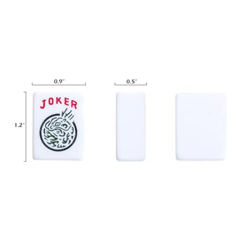 American Mahjong Game Set, 166 White Tiles, 4 All-in-One Color Rack/Pushers, Complete Mahjong Tile Set, Printed Carrying Bag - color: Deep Blue