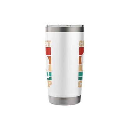 Croquet Champ Retro Funny Lawn Game Player Quote Stainless Steel Insulated Tumbler - color: White