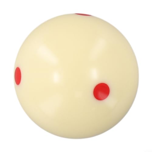 Pool Billiard Training Cue Ball 57.2mm 2.25in Red 6 Dot Measles Spot for Practice and Skill Improvement with Smooth Resin Material and Bright Gloss Roundness Standard