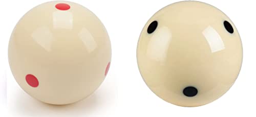 Champion 2-1/4" Billiard Practice Training Pool Cue Ball - color: 6 Red Dot +6 Black Dot