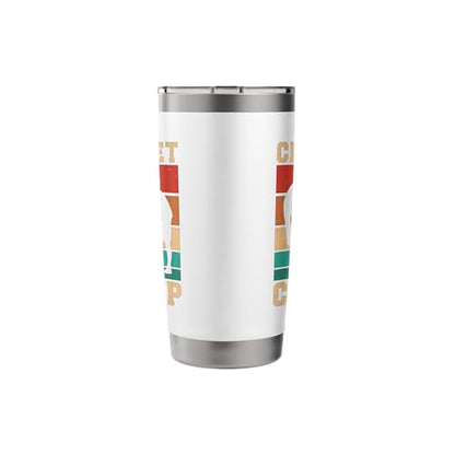 Croquet Champ Retro Funny Lawn Game Player Quote Stainless Steel Insulated Tumbler - color: White