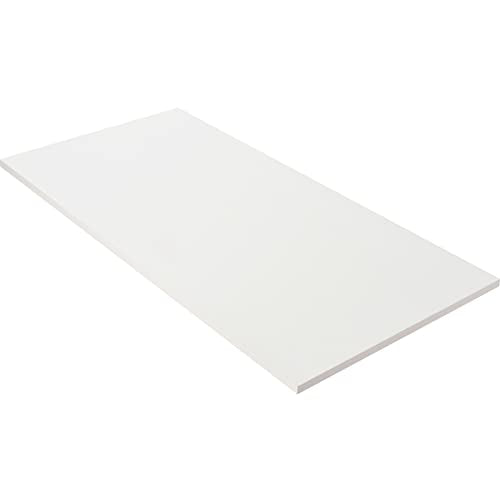 Kaboon 45.67"x23.62" White Table Top, Solid One-Piece Desktop, Reversible Melamine Countertop, Double Desks, L-Desk DIY - color: White, size: 46x24