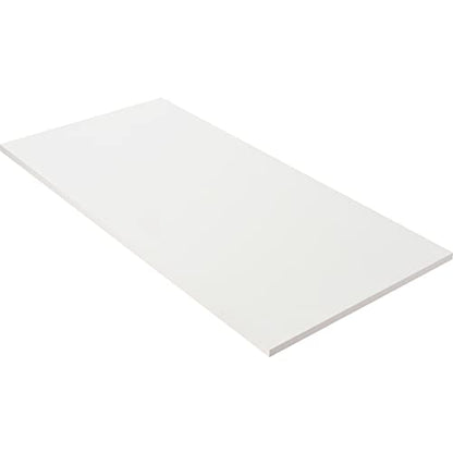 Kaboon 45.67"x23.62" White Table Top, Solid One-Piece Desktop, Reversible Melamine Countertop, Double Desks, L-Desk DIY - color: White, size: 46x24
