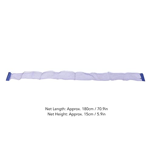 Table Tennis Net for and Adults, Pong Net Replacement, 180cm Length 15cm Height Blue Polyester with 2 Iron Brackets, Portable Foldable for Table, Home and Classroom