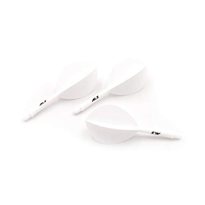 CUESOUL ROST Integrated Dart Shaft and Dart Flight Standard/Slim/Diamond/Big Wing/Tear/Diamond - color: 28mm-Tear Shape-White Skull