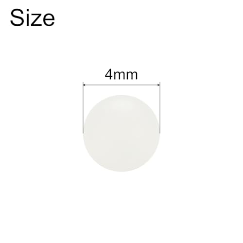 uxcell 100Pcs Nylon Bearing Balls 4mm Polishing Solid Ball, G2 Precision, White - size: 4mm