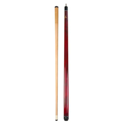 ASKA Short Kids Cue Stick, Canadian Hard Rock Maple, 13mm Hard Tip - color: 52-inches Red, No Wrap (LECN)