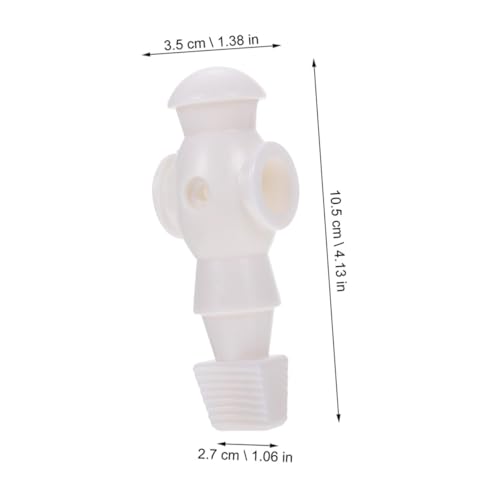5Pcs Foosball Machine Players Replacement for Standard Table Football Game Rods White Soccer Athlete Figures for Men Clear Team Color Printing Tournament Style Accessories