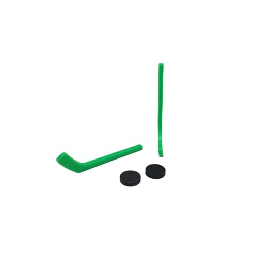 Mini Tabletop Hockey Game with Stick and Puck for Desktop Play Fun Toy for Kids and Adults (2 Green Sticks + 2 Black Pucks) - color: 2 Green Sticks + 2 Black Pucks