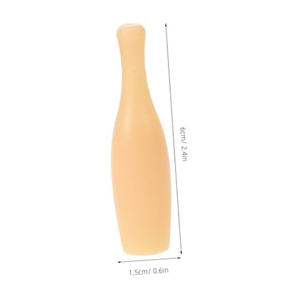 VICASKY 10Pcs Mini Bowling Pins Portable Tabletop Bowling Game Accessories for Fun Family Play Durable Plastic Small for Adults Easy to Store
