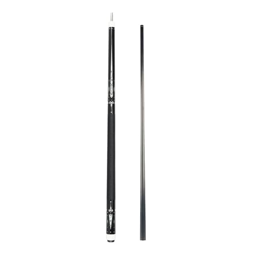 Carbon Fiber Pool Cue 58" 2-Piece Cue Stick Professional Cue Carbon Technology Low Deflection Billiard Cues（Weight can be Adjusted） - color: Phantom-leather grip, size: 12.5mm