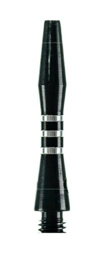 US Darts Black Jailbird Striped Aluminum Dart Shafts - 3 Sets (9 shafts), 2BA Ex-Short (1 1/4 inch) + O'rings