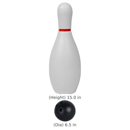 12 Pcs Bowling Set for Preschoolers, with 10 Mini Plastic Pins 6.3 in Tall, 2 Balls 2.8 in Diameter, Reusable for Indoor Outdoor Party Games, Family Fun, Enhances Coordination