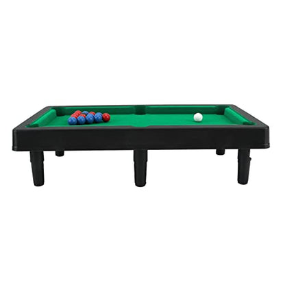 Dioche Mini Pool Table, Small Billiard Tables 31.4x18.8x8cm Miniature with 2 Cues and 16 Balls Billiard Pool Game Set for Desktop Decoration and Kids Entertainment