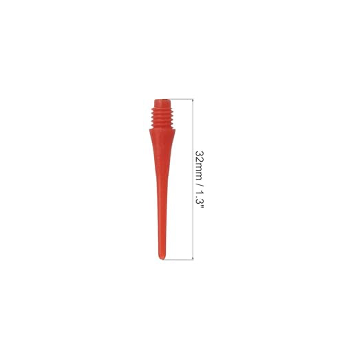 PATIKIL Plastic Dart Tips Thread, Pack Soft Tip Dart Points Replacement Dart Accessories - color: Red