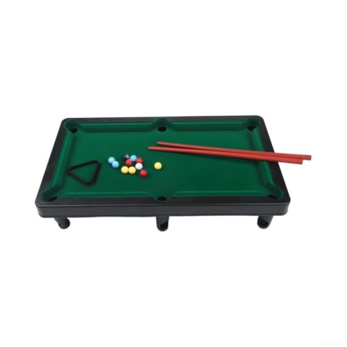 Tabletop Pool Table Set Portable Billiards Game with 2 for cues 11 Balls Triangle Robust Plastic Frame Construction Indoor for Educational Toys for Adults Various Sizes 1Pack - color: S