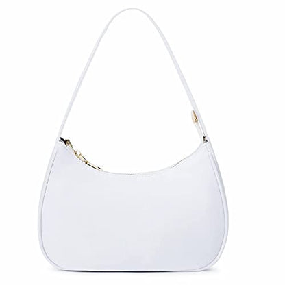 CYHTWSDJ Shoulder Bags for Women, Cute Hobo Tote Handbag Mini Clutch Purse with Zipper Closure - color: Nylon White 1