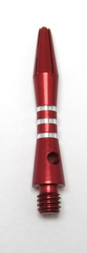 US Darts RED Aluminum Dart Shafts - 3 Sets (9 shafts), 2ba Dart Ex-Short + O'rings - 1 1/4 in - 3 Rings