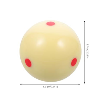 BESTonZON Billiard Cue Ball Training Accessory with Marked Dot Pattern, Resin Replacement White Ball for American Pool Practice, Professional Billiards Training Equipment