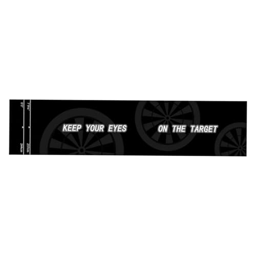 Heavy Duty Dartboard Carpet, Professional Floor Runner, 118.11x13.39in Throwing Track with Distance Marker, Rubber Shield Mat, Oche Toe Line with Lettering Design, Game Room Boundary for Bar Club - size: Floor mat 4