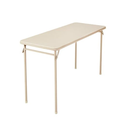 CoscoProducts Cosco Folding Serving Table, 20" x 48", Antique Linen - color: Antique Linen