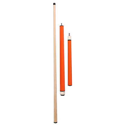 ASKA 25oz Heavy Hitter Matte Jump Break Cue – 3-Piece Jump/Break Pool Cue, 14mm Phenolic Tip & Ferrule, Hard Rock Canadian Maple Shaft, 2 Quick Release Joints, Wrapless Matte Handle, 58" Cue - color: Matte Orange