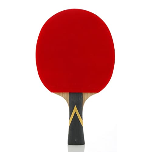 Table Tennis Racket 7 Ply Carbon Fiber Ping Pong Racket Pimples-in Rubber Table Tennis Paddle Bat with Bag - size: E