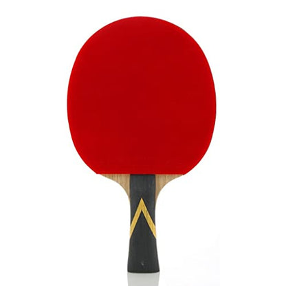Table Tennis Racket 7 Ply Carbon Fiber Ping Pong Pimples-in Rubber Paddle Bat with Bag - color: E