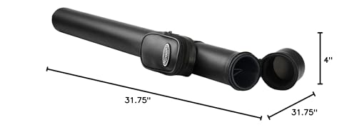 Casemaster Q-Vault Supreme Billiard/Pool Cue Hard Case, Holds 1 Complete 2-Piece Cue (1 Butt/1 Shaft) - color: Black