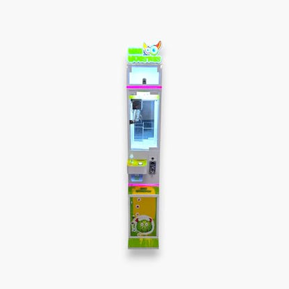 Mini Monsters Claw Machine – Compact Unlock the Prize Crane Machine with LED Light Box, Adjustable Win Rate & Cashless Payment – Arcade & Retail Ready (6, Coin Acceptor)