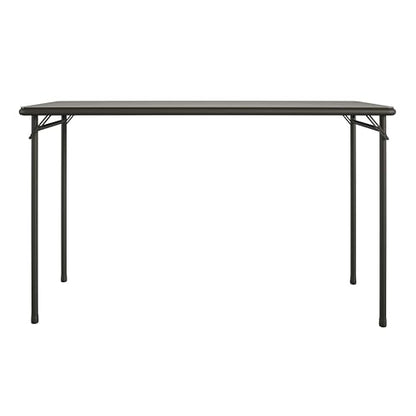 COSCO 20" x 48" Vinyl Top Folding Table, Black - color: Black