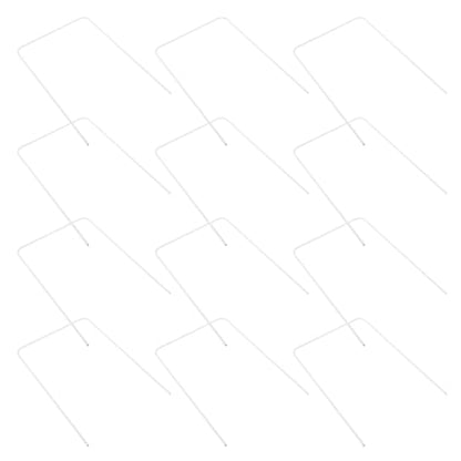 12pcs Metal Wire Croquet Wickets Replacement with White Coating, 8x5.5 Croquet Gate Parts for Backyard Lawn Outdoor Games Family Fun