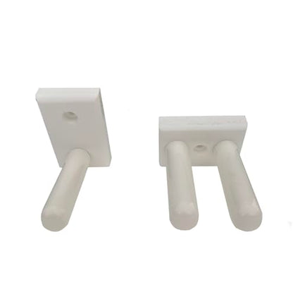 Matching Set of two Billiard Pool Rack Holders and a Billiard Pool Bridge Stick Holder (Made in the USA) (White) - color: White
