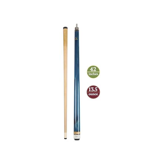 ASKA Short Kids Cue LCS, Canadian Hard Rock Maple Billiard Pool Cue Stick - color: 42 inches, Blue Wrapless (LCSN)