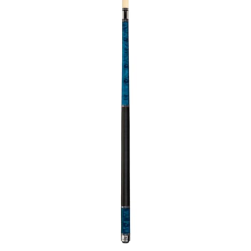 Players Classic Birds-Eye Maple with Triple Silver Rings Cue - color: Cobalt Blue, size: 19 Ounce