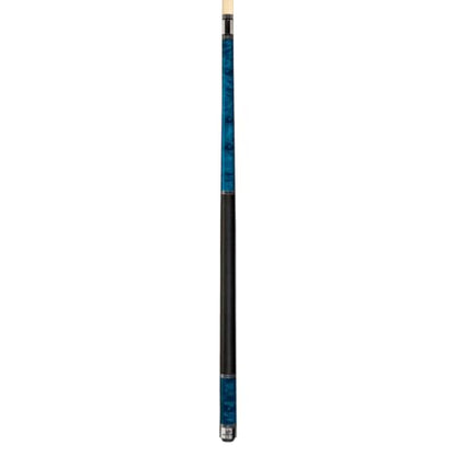 Players Classic Birds-Eye Maple with Triple Silver Rings Cue - color: Cobalt Blue, size: 19 Ounce