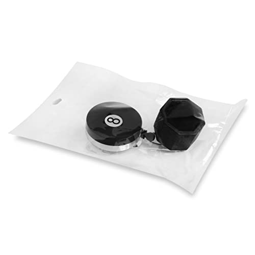 OKKO Retractable Octagon 8-Ball Chalker Billiard Pool Cue Chalk Holder with Belt Clip Black + 1 tube/5pcs of Predator Chalk