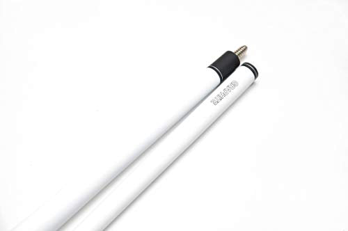 58" Two-Piece Graphite Fiberglass Composite Billiard Pool Cue Stick - color: White - Matte