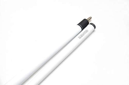 58" Two-Piece Graphite Fiberglass Composite Billiard Pool Cue Stick - color: White - Matte