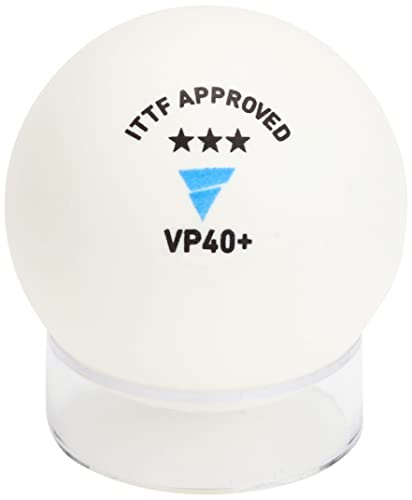 VICTAS VP40+ Certified Table Tennis Game Ball, 3 Star, White - style: Pack of 3